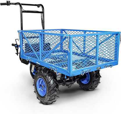 Landworks AGM Electric Utility Cart - 500W Lead-Acid Battery-Powered Power Wagon, 500 lbs Load Capacity & 1000 lbs Towing, Heavy-Duty Motorized for Garage, Warehouse, and Outdoor Use