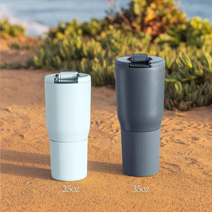 BrüMate Nav 25oz 100% Leak Proof Insulated Travel Tumbler with Magnetic BevLock™ Lid - Double Wall Cup-Holder Friendly Stainless Steel Mug (Kiwi)