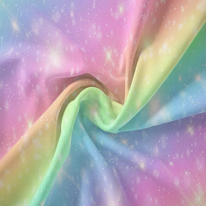 NINENINE Pink Rainbow Bedding Set Girls Bedding Set Queen for Teen Boys Women Soft Microfiber Stars Glitter Bedding Comforter Set -includes 1 Comforter with Matching Pillowcases