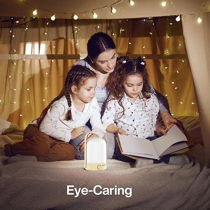 Table Lamp Rechargeable LED Desk Lamp Stepless Dimmer Bedside Table Lamp for Bedroom and Office, Portable Table Lamp for Outdoor & Camping, 360° Eye-Care Lighting & Portable Handle Long-Lasting