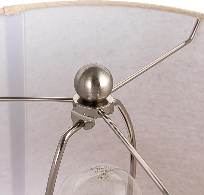 Creative Co-op 13" Round Stoneware Desk Lamp