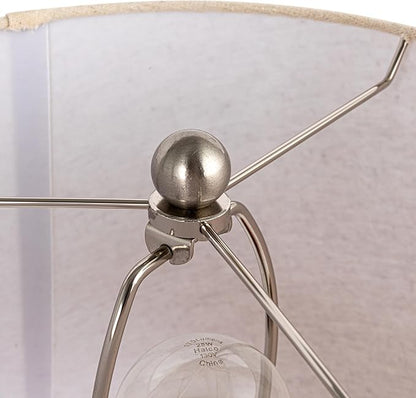 Creative Co-op 13" Round Stoneware Desk Lamp