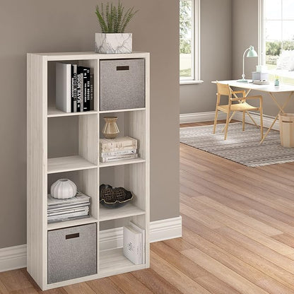 ClosetMaid 4584 Decorative Open Back 8-Cube Storage Organizer, Bleached Walnut