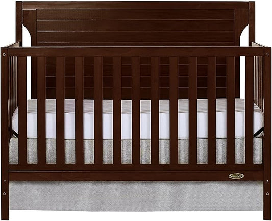 Cape Cod 5-in-1 Convertible Crib in Espresso, Greenguard Gold Certified, 55x30x44.5 Inch (Pack of 1)