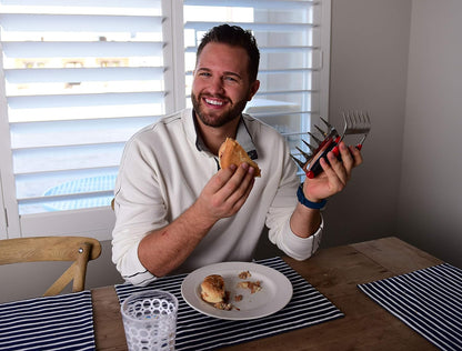 Meat Claws Stainless Steel - Premium high-grip soft-touch rubber handles for ultimate comfort! 100% dishwasher safe, shreds Pulled Pork and BBQ Meat effortlessly!