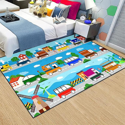 Car Carpet for Kids Kids Rugs for Playroom Car Track Rug Road Rug for Kids Car Play Rug Road Carpet for Toy Cars Car Track Rugs for Boys Car Rug for Boys Room 3'×5'