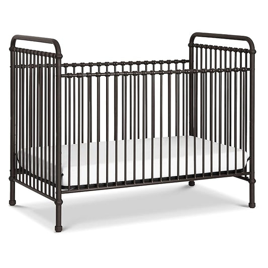 Namesake Abigail 3-in-1 Convertible Metal Crib in Vintage Iron, Greenguard Gold Certified
