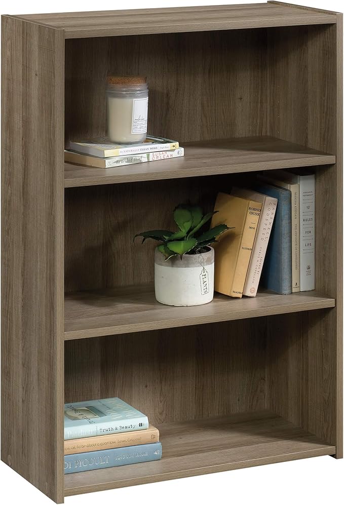 Sauder Beginnings 3 Bookcase/Book Shelf, L: 24.57" x W: 11.50" x H: 35.28", Summer Oak