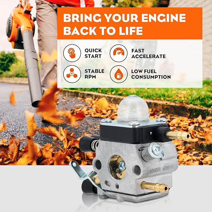 HIPA BG55 Carburetor for STIHL BG 55 BG85 BG65 BG85C SH85 SH55 BG45 BG55C BG55Z BG46 BG65DZ BG85DZ Leaf Blower Parts Replace 4229 120 0606 C1Q-S68G C1Q-S68 Carb