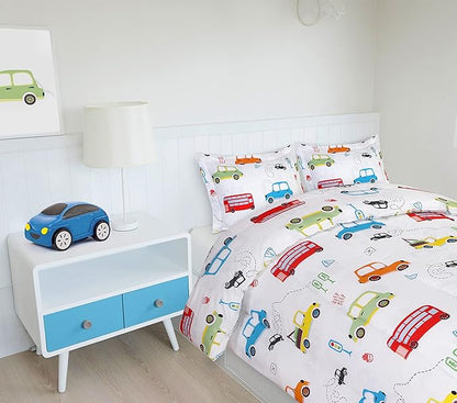 Utopia Bedding All Season Car Comforter Set with 2 Pillow Cases, 3 Piece Soft Brushed Microfiber Kids Bedding Set for Boys/Girls, Machine Washable (Twin)