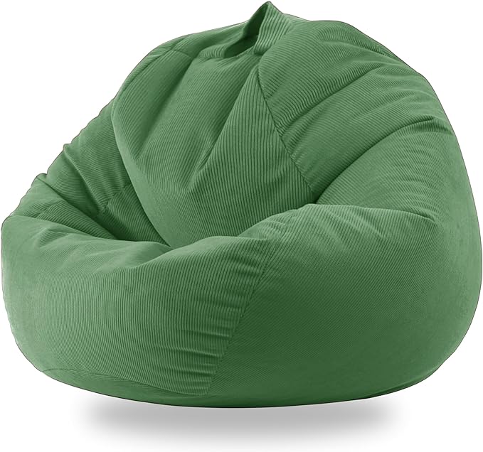 Stuffed Animal Storage Bean Bag Chair Cover (No Filler) Washable Ultra Soft Corduroy Bean Bag Cover for Organizing Plush Toys, Bean Bag for Adults