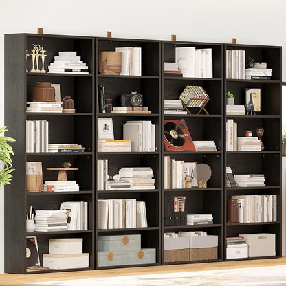 IRONCK Bookshelves and Bookcases Set of 2 Floor Standing 6 Tier Display Storage Shelves 70in Tall Bookcase Home Decor Furniture for Home Office, Living Room, Bed Room