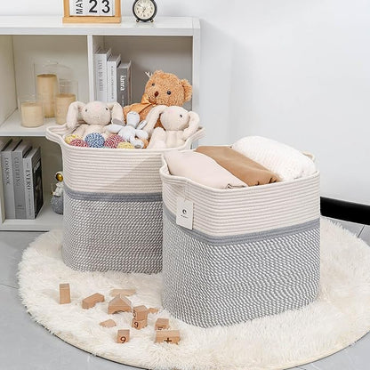 Square laundry basket Clothes Hampers for Laundry Kids Woven BasketsStorage Blanket Large Dog Toy Baskets for Organizing Slim Rectangular with Shoe Handles For Rectangle Baske Nursery