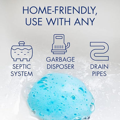 Glisten Garbage Disposal Cleaner and Odor Eliminator with Foaming Action, Removes Buildup and Cleans, Lemon Scent - 4 Uses, 2 Pack