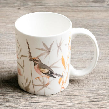 Maison d' Hermine Coffee Mug with Handles Tea Cups (15 Ounce, Pack of 1) | Fine Bone China Coffee Mugs for Hot Beverages Cappuccino Latte Home Spring Summer -Meadow Florals - Beige - Meadow Sunrise