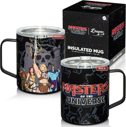 Dragon Glassware x Masters of the Universe Stainless Steel Camp Mug, 12 oz | Insulated Stainless Steel Mug for Coffee, Tea, Matcha, Hot Beverages; Official Masters of the Universe 2026 Movie Mug