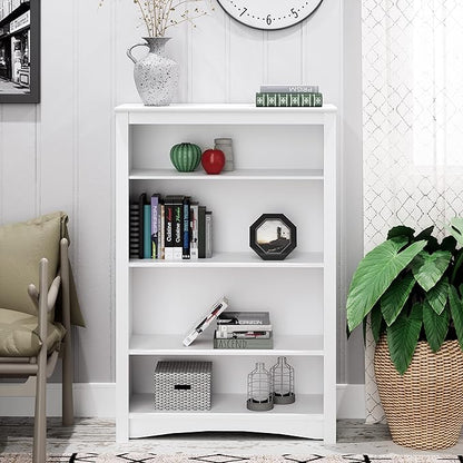 Prepac Home Office 4-Shelf Standard Bookcase, 31.5 in. W x 48 in. H x 13 in. D, White