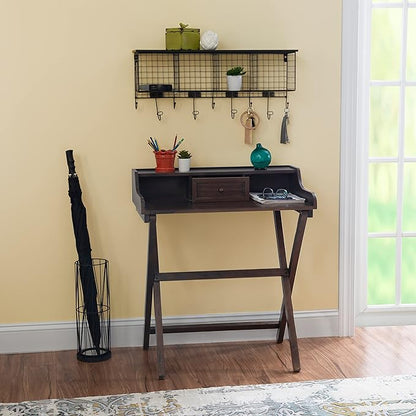 Linon Mable Folding Desk, Walnut