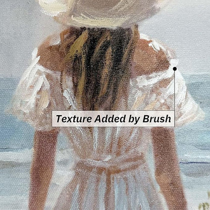 cozy country Beach Wall Art 36"x24" - Coastal Pictures Ocean Canvas Decor - Nautical Artwork Seascape Hand Painting for Girls Room, Sea House