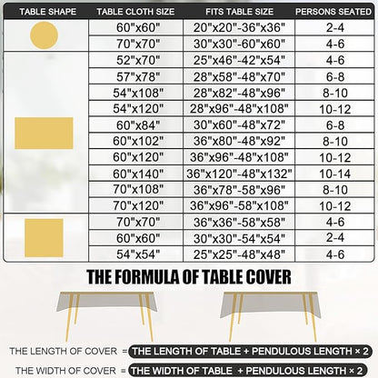 Smiry Rectangle Waterproof Heavy Duty Vinyl Tablecloths, 52 x 70 Inch | Wipeable Washable Floral Embossed Table Cover for Kitchen and Dining Room, Indoor & Outdoor Use, Emerald Green