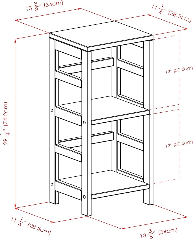 Winsome Leo Model Name Shelving, Tall, Espresso