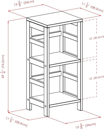Winsome Leo Model Name Shelving, Tall, Espresso