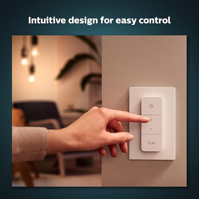 Philips Hue Wall Tap Dial Light Switch 1 Pack and Smart Dimmer Switch 1 Pack - Requires Hue Bridge - Control Hue Lights