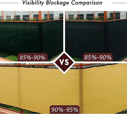 UPGRADE Privacy Fence Screen 5'x12' Sand Outdoor 90% Visibility Blockage 170 GSM Mesh Shade Cover Panels for Backyard,Balcony,Home Decoration with Zip Ties,Customized Avaliable