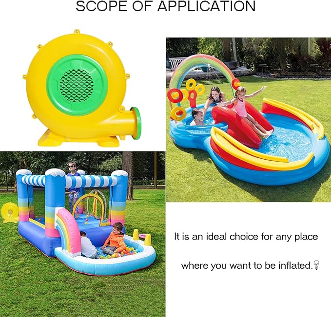 Air Blower 550 Watts, Bounce House Blower for inflatables Jump House, Inflatable Castle and Jump Slides, Efficient and Convenient Commercial Inflatable Blower for Bounce House (Style B-550W)