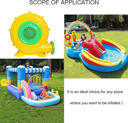 Air Blower 550 Watts, Bounce House Blower for inflatables Jump House, Inflatable Castle and Jump Slides, Efficient and Convenient Commercial Inflatable Blower for Bounce House (Style B-550W)