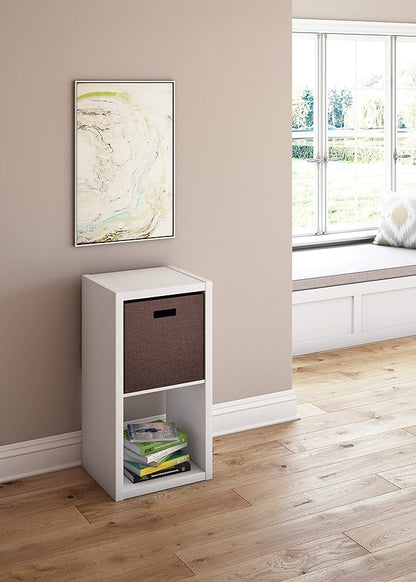 ClosetMaid 2 Cube Storage Shelf Organizer Bookshelf with Open Back, Vertical or Horizontal, Easy Assembly, Wood, White Finish