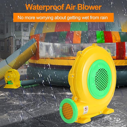 Bounce House Blower, 370W 0.5HP Commercial Air Blower with Double-sided Fan Blade Design, Strong Wind and Great Heat Dissipation Properties for Small Bouncy Castle, Jump Slides, Inflatable Arch