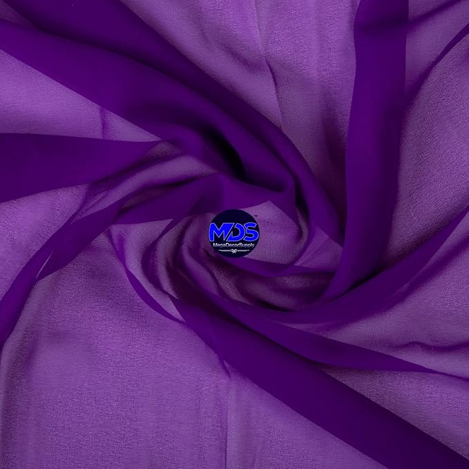 Pack of 5 | Purple | 14ft Chiffon Table Runner 29x170 Inches Long Romantic Rustic Sheer Gauze Runner for Wedding Bridal Shower Birthday Banquets Engagement Spring Easter Boho Decorations