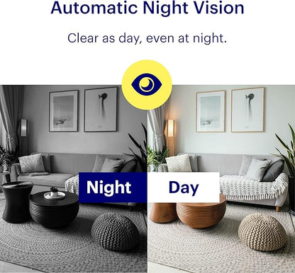 Canary View Indoor Home Security Camera 1080p HD WiFi IP | 24/7 Watch Live Video, Motion Alerts, Two-Way Talk, Night Vision, 10x Zoom, Private Mode, Works with Alexa, Google Assistant and More