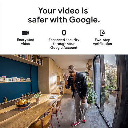 Google Nest Security Cam (Wired) - 2nd Generation - Linen, 1080p, Motion Only