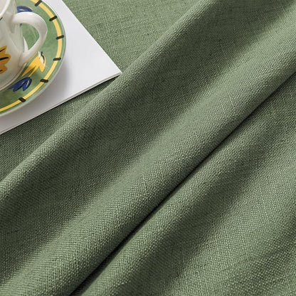 Joydeco Linen Curtains 72 Inch Length 2 Panel Sets,Light Filtering Curtains for Bedroom 52 Inch Wide Living Room Drapes with Back Tabs & Rod Pockets (W52 x L72 Inch, Loden)
