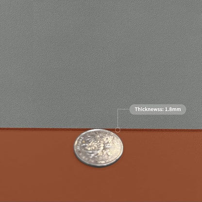 Leather Desk Mat,1.8mm Thick,12x42 Inch Desk Cover,Desk Protector Mat,Dresser Cover Top,Nail Table Mat,Dresser Cover,Quartz Countertop Protector,Table Sticker Cover(Brown+Gray,12×42)