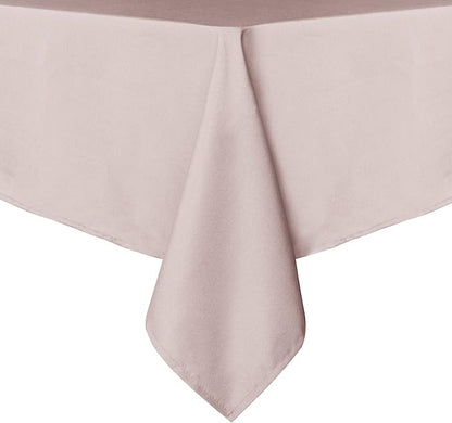 sancua Rectangle Tablecloth - 70 x 120 Inch - Stain and Wrinkle Resistant Washable Polyester Table Cloth, Decorative Fabric Table Cover for Dining Tables, Buffet Parties and Camping, Blush