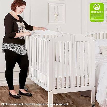 3-in-1 Folding Portable Crib, Cherry, Large