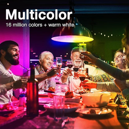DAYBETTER Tuya Smart Light Bulbs, RGBCW Wi-Fi Color Changing Led Bulbs Compatible with Alexa & Google Home Assistant, A19 E26 9W 800LM Multicolor Led Light Bulb, No Hub Required, Light Bulbs 4 Pack