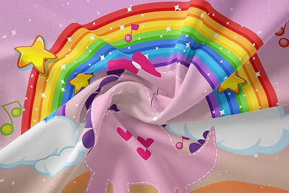 Tailor Shop Dinosaur Girls Comforter Set Queen Size,Rainbow Pink Dinosaur Bedding Set,Cartoon Dino Comforter Sets for Kids Teens，Dinosaur Bed Set,with 1 Comforter 2 Pillowcase