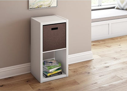 ClosetMaid 4536 Decorative Open Back 2-Cube Storage Organizer, Bleached Walnut