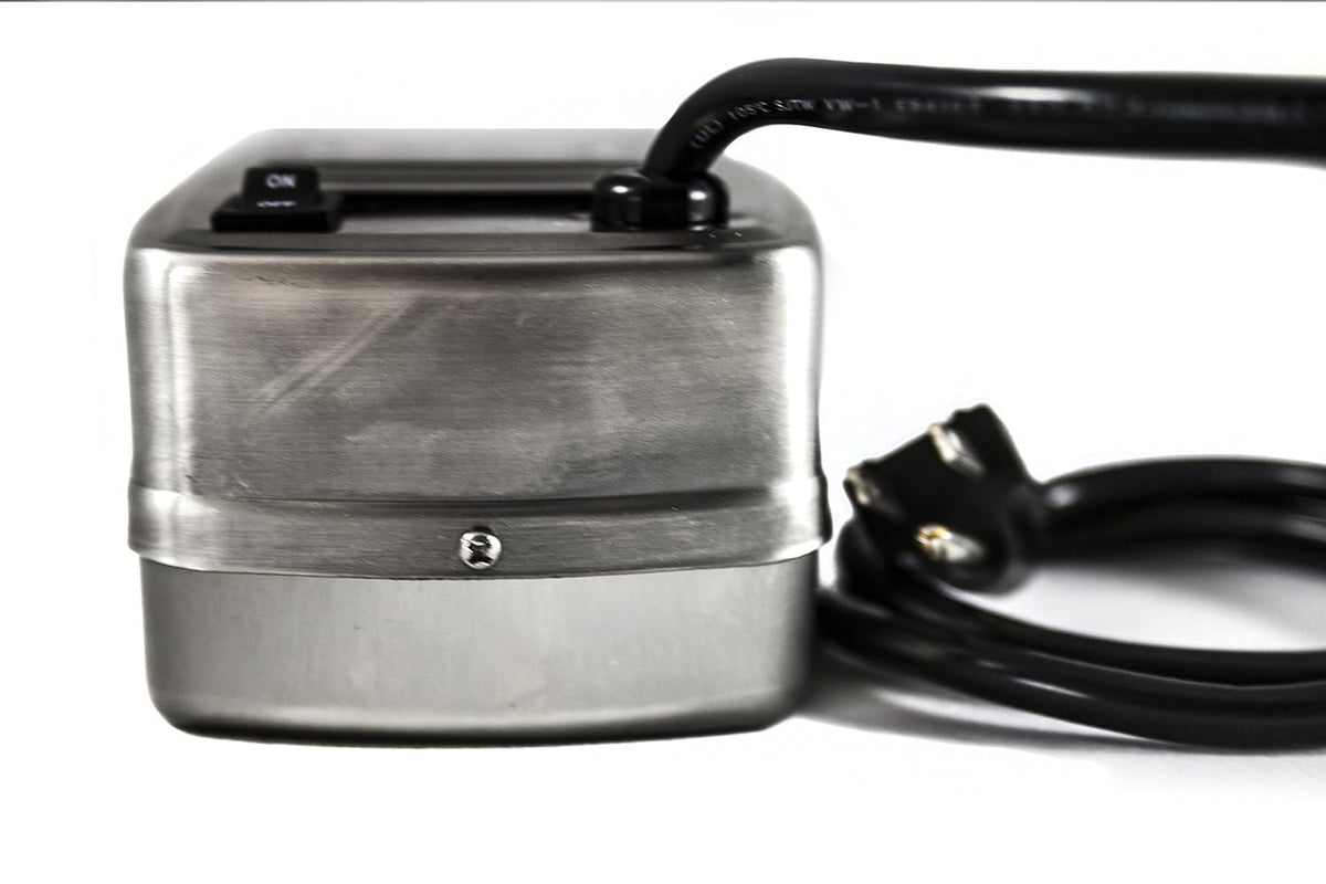 OneGrill 4PM05 Stainless Steel Grill Rotisserie Motor - Electric 13 Watt 110/120 Volt - 72 in./lbs Stall Torque - 5/16 Inch Square Drive - 3 Inch Bracket Fitment