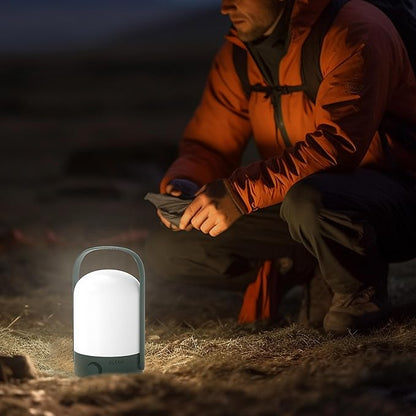 Table Lamp Portable Cordless Lantern, 360° Portable Handle, Stepless Dimmer, Powerful Long-Lasting 50hrs, Rechargeable LED Lantern for Camping Bedroom Party (Green)