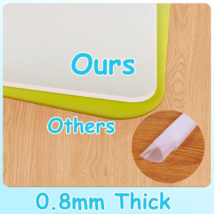 Clear Silicone Mats for Crafts: 11.4"W x 11.4"L 2Pcs Heat Resistant Nonslip | Nonstick 0.8mm Silicone Countertop Protector Mat - Silicone Sheet for Jewelry Epoxy Resin Glitter Slime DIY Translucent
