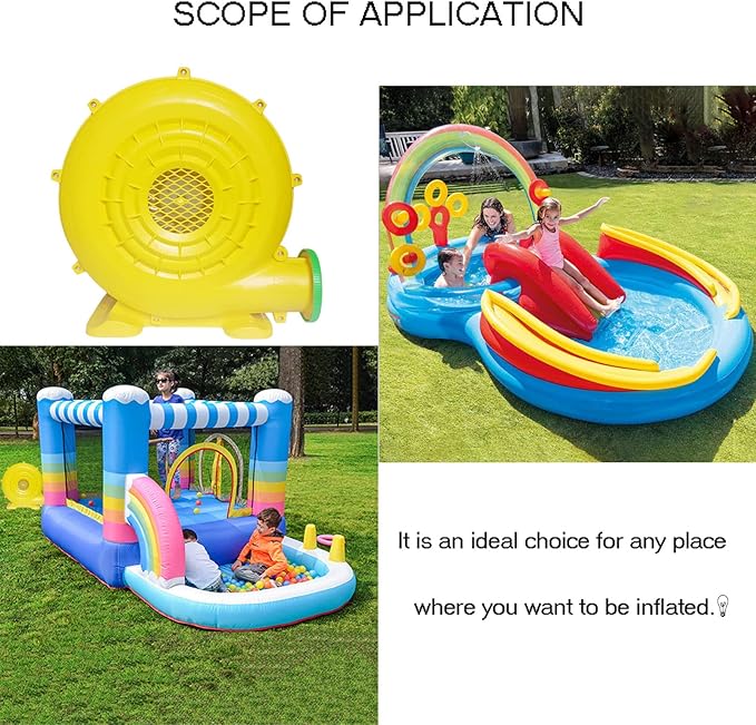 Air Blower 550 Watts, Bounce House Blower for inflatables Jump House, Inflatable Castle and Jump Slides, Efficient and Convenient Commercial Inflatable Blower for Bounce House (Style C-550W)