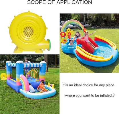Air Blower 550 Watts, Bounce House Blower for inflatables Jump House, Inflatable Castle and Jump Slides, Efficient and Convenient Commercial Inflatable Blower for Bounce House (Style C-550W)