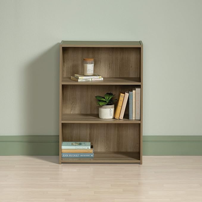 Sauder Beginnings 3 Bookcase/Book Shelf, L: 24.57" x W: 11.50" x H: 35.28", Summer Oak