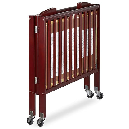 3-in-1 Folding Portable Crib, Cherry, Large