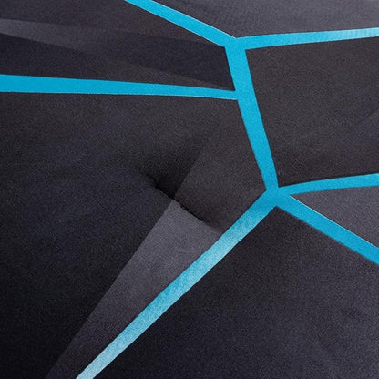 NTBED 3D Geometric Comforter Set for Boys Kids, Irregular Diamond Pattern Lightweight Microfiber Bedding Sets All Season (Blue, Twin)
